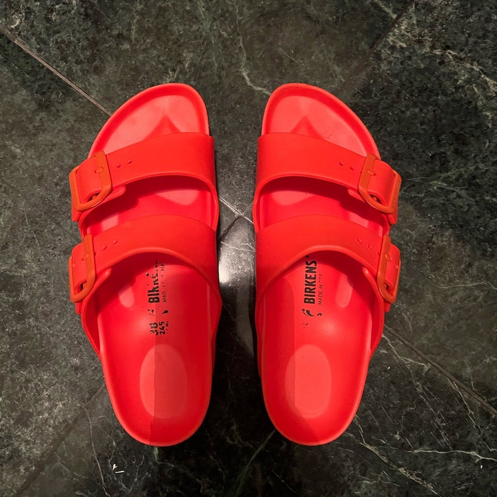 Red Arizona Birkenstocks - worn once *perfect condition